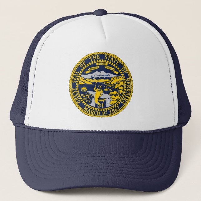 Boné Estado de Oregon Flag Seal Trucker Hat (Frente)