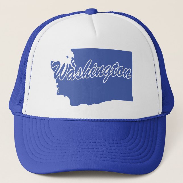 Boné Estado De Washington Shape Trucker Hat (Frente)