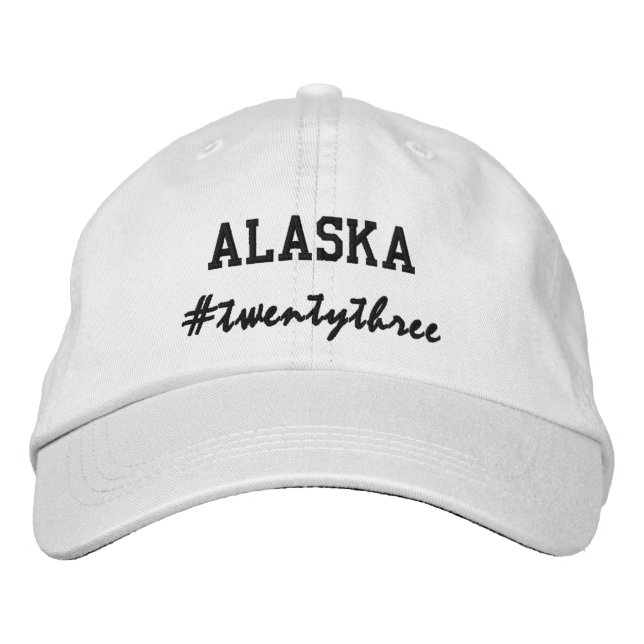 Boné Estado dos EUA Alaska Hashtag Year 2023 (Frente)
