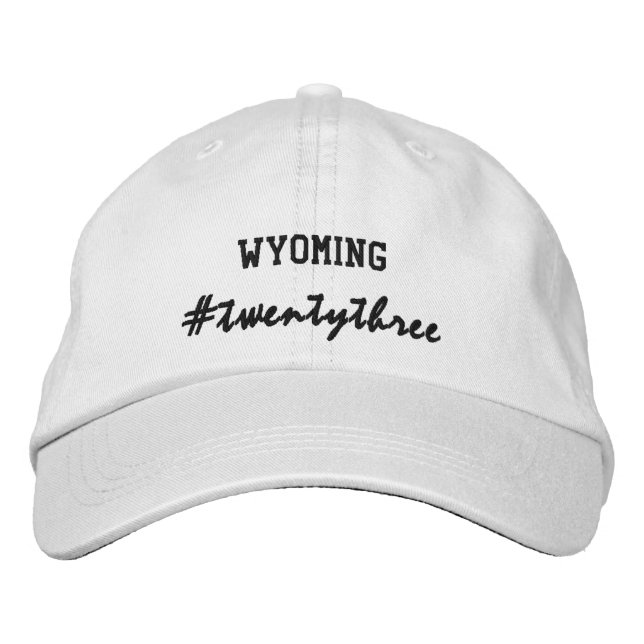 Boné Estado dos EUA Wyoming Hashtag 2023 (Frente)
