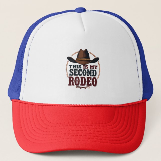 Boné Este é o meu segundo Rodeo Cowboy West Hat (Frente)