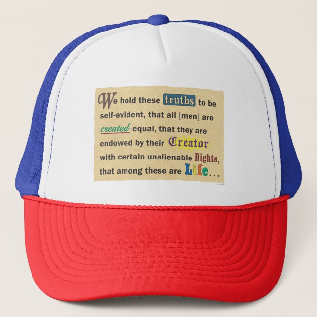 Boné estilo beisebol com uma mensagem pró-vida. (Frente)