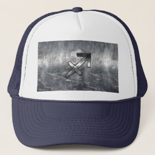 Boné Estilo de aço afligido Grunge do símbolo do