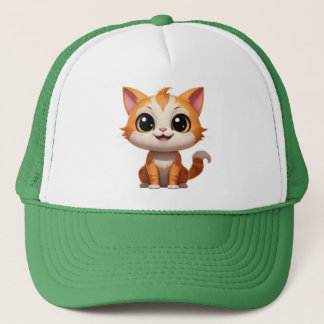 Boné Estilo de Cartoon de Gato Laranja Bonito - 89738