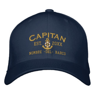 Boné Estilo de Ouro e nome do El Capitan em ESPANHOL