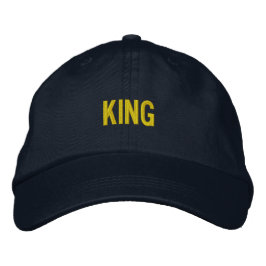 Boné estilo navy ajustável com bordado KING person