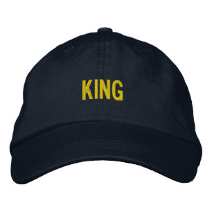 Boné estilo navy ajustável com bordado KING person