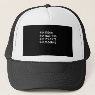 Boné Estilo Sem Reis Sem Mestres Sem Tiranos Sem Fascis