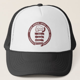 Boné Estilo Trucker RAUC Logotipo Marrom