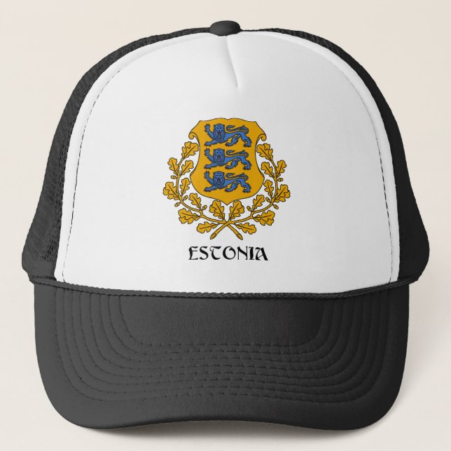 Boné ESTÓNIA - símbolo/brasão/bandeira/cores/emblema (Frente)