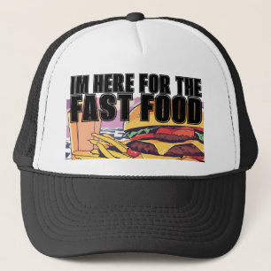 Boné Estou Aqui Para A Comida Rápida
