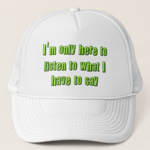 Boné Estou aqui para ouvir