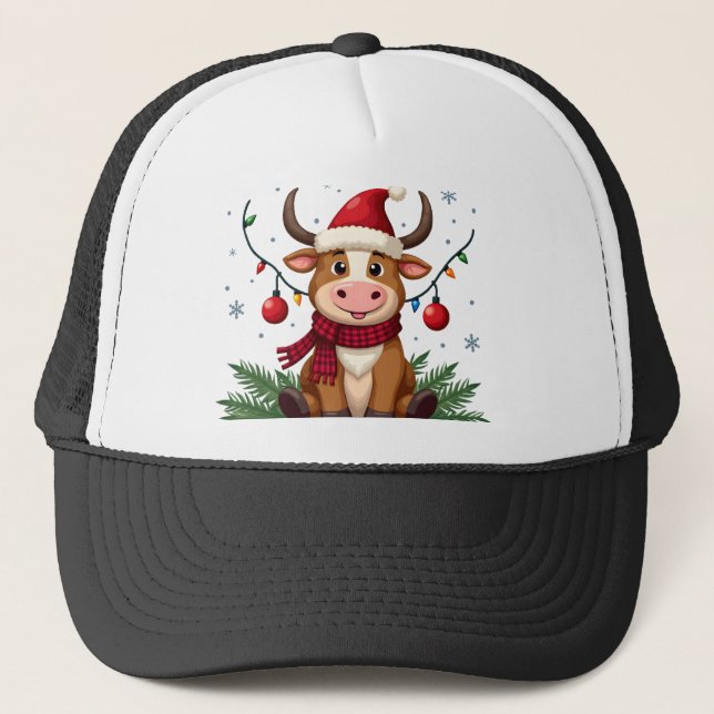 Boné Estou Bem Tudo Está Bem Natal Vaca das Terras Alta (Frente)