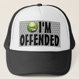 Boné Estou ofendido de uma bolha irritada