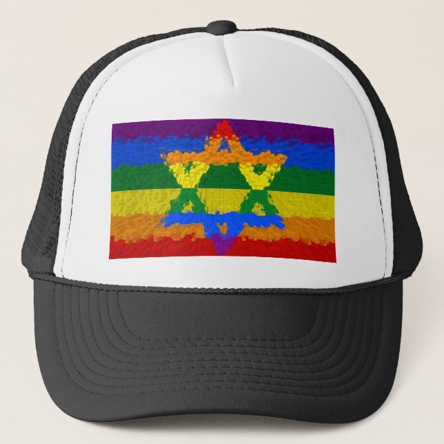 Boné Estrela de David - judaica - orgulho gay (Frente)