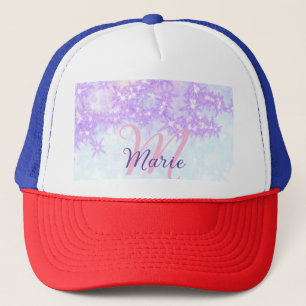 Boné Estrela de monograma brilhante rosa roxo adicionar