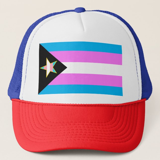 Boné Estrela de Sinalizador de Prioridade Trans (Frente)