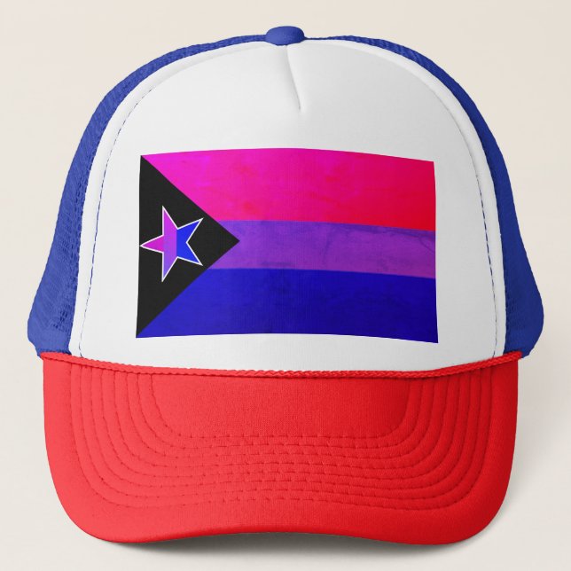 Boné Estrela de Sinalizador do Orgulho Bi (Frente)