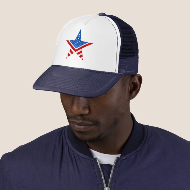 Boné estrela em forma de bandeira americana (In Situ)