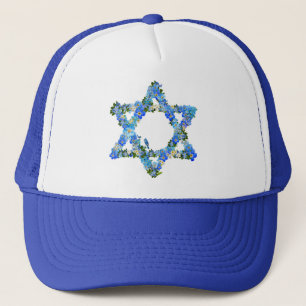 Boné Estrela Floral Azul De David Jewish