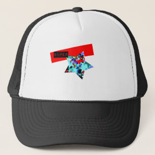Boné Estrela mundial retro no Dia-Glo