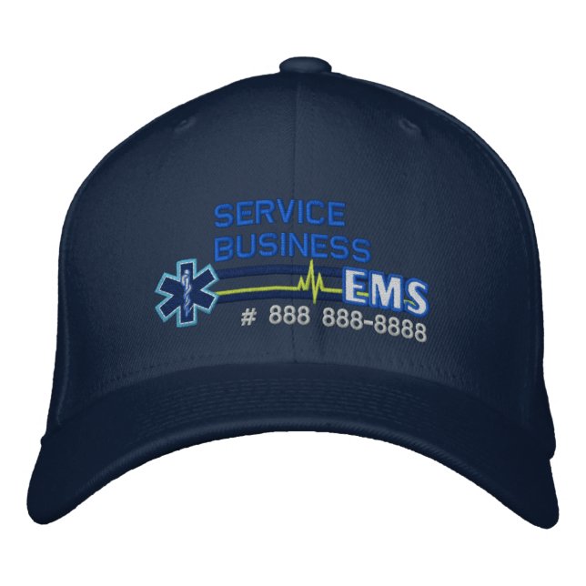 Boné Estrela Paramedica de EMS Personalizada da Vida (Frente)
