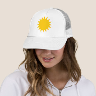 Boné Estrelado amarelo brilhante de brilho de Sun
