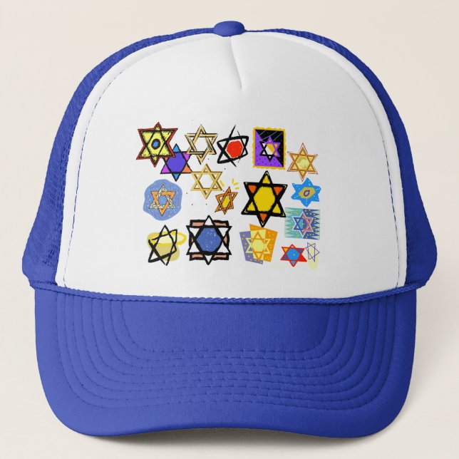 Boné Estrelas judaicas fabulosas, Feliz Hanukkah! (Frente)