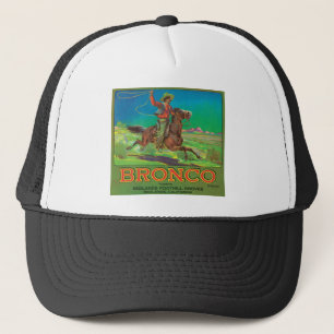 Boné Etiqueta da fruta do vintage do bronco