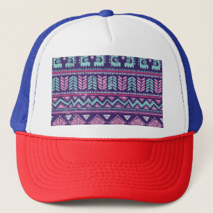 Boné Étnica Tribal: Padrão Colorido Sem Costura.
