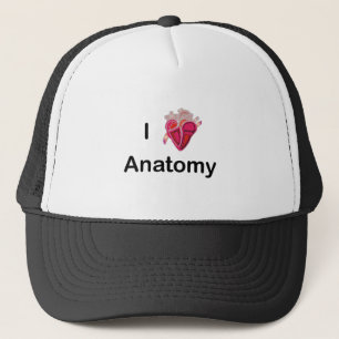 Boné Eu adoro anatomia com coração humano!