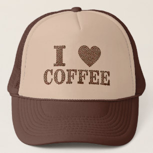 Boné Eu adoro chapéu de caminhoneiro de café!
