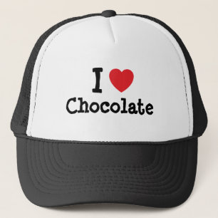 Boné Eu adoro chocolate coração T-Shirt