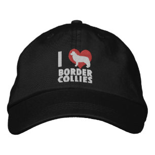 Boné Eu Adoro Collies Bordados Bordados Hat
