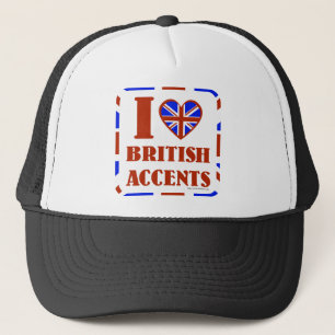 Boné Eu adoro os sotaques britânicos
