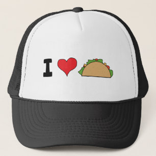 Boné Eu adoro Taco Clip Arte Mexicana Doodles Cartoon T