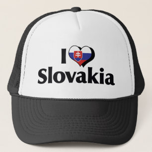 Boné Eu Amo a Bandeira da Eslováquia