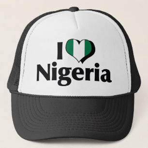 Boné Eu Amo a Bandeira da Nigéria