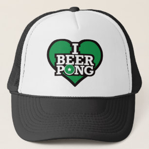 Boné Eu amo a cerveja Pong - verde