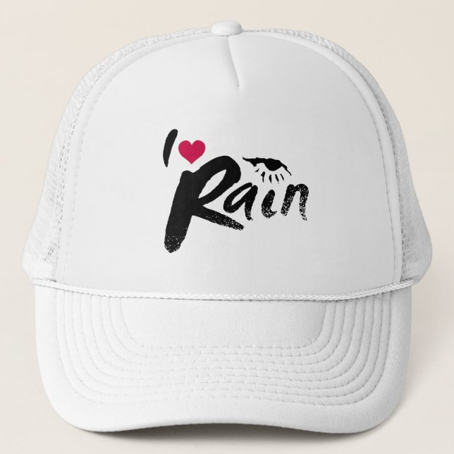 Boné Eu amo a chuva (Frente)