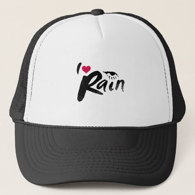 Boné Eu amo a chuva (Frente)