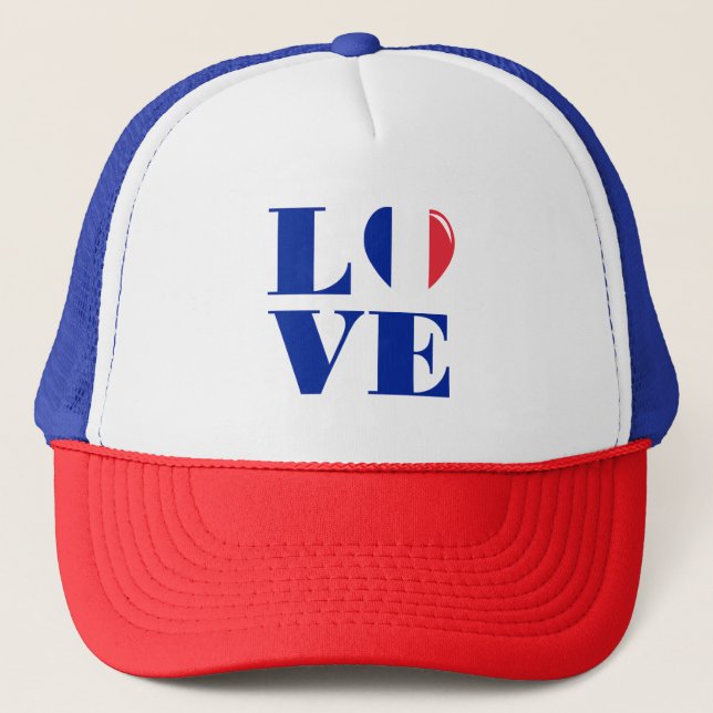 Boné Eu amo a França (Frente)