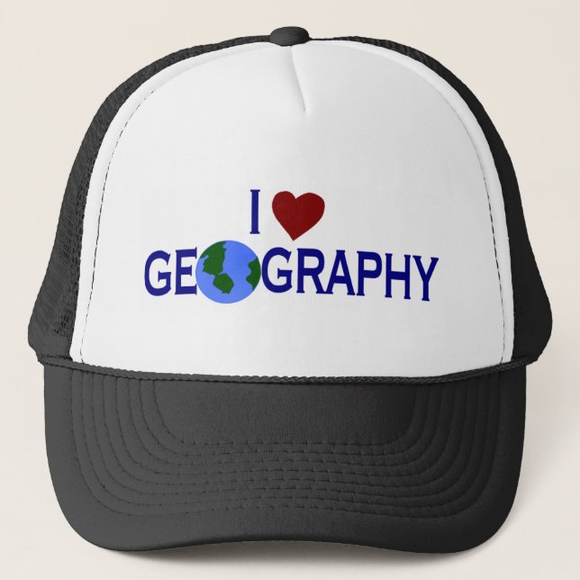 Boné Eu amo a geografia (Frente)
