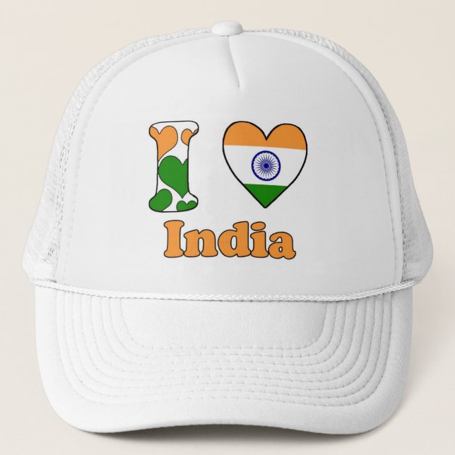 Boné Eu amo a Índia (Frente)