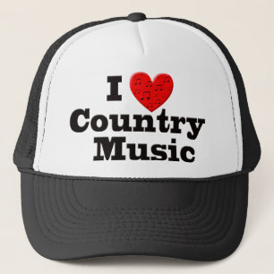 Boné Eu amo a música country