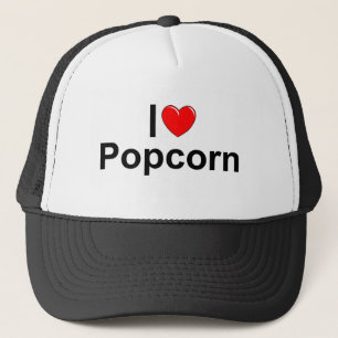 Boné Eu amo a pipoca (do coração)