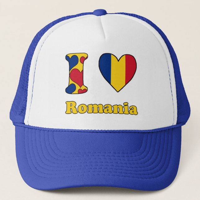 Boné Eu amo a Romênia (Frente)