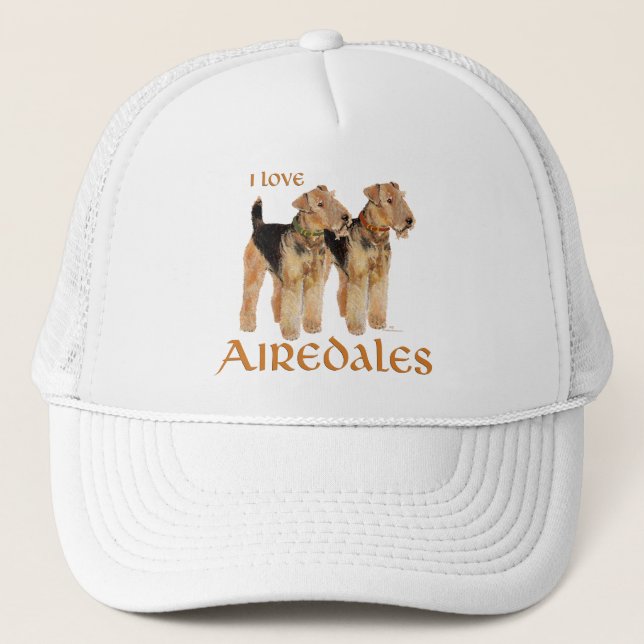 Boné Eu Amo Airedales (Frente)