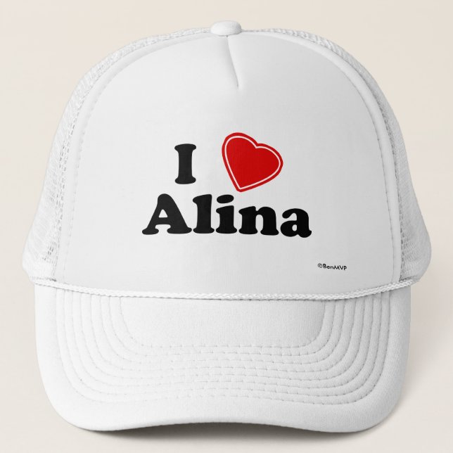Boné Eu amo Alina (Frente)