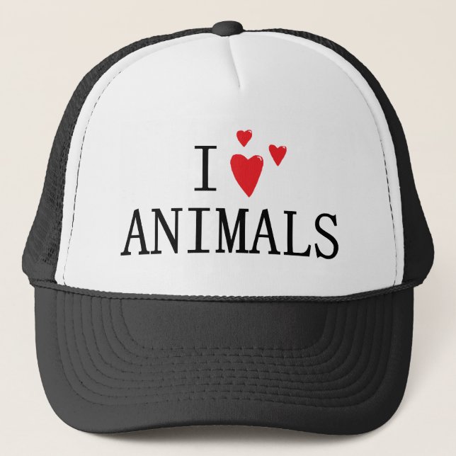 Boné Eu amo animais (Frente)